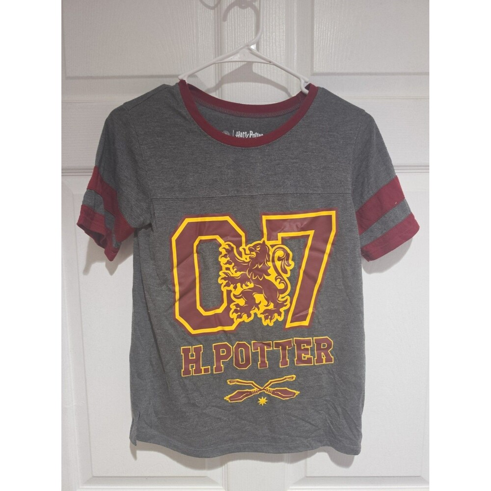 Harry Potter Kids Unisex Gryffindor 07 H. Potter T-Shirt Gray Maroon Size S